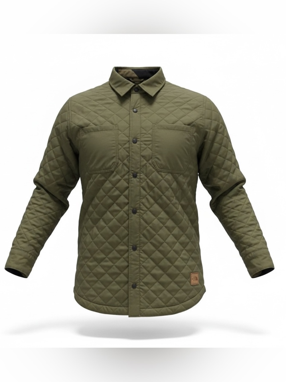 The North Face Reversible Camo Olive Quilted Jacket Men XL NWOT 2-in-1